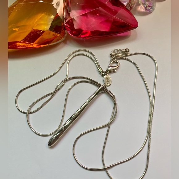 🍀Express ,Cadena de fantasía,color silver con pendiente largo🍀#EX2🍀 - Picture 4 of 8